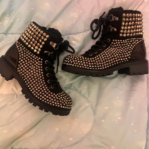 kidpik Black and Silver Kids Boots - Picture 3 of 7